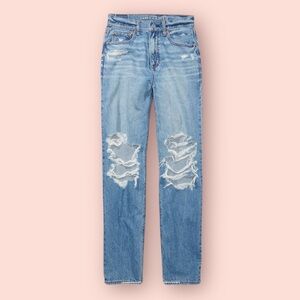 AE Strigid Ripped Highest Waist Baggy Straight Jean